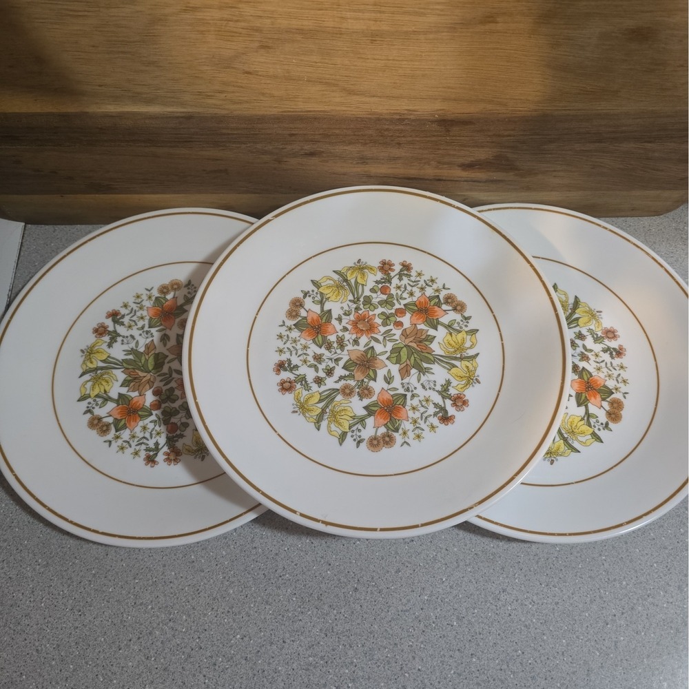 Vintage Corelle Indian Summer Salad Plates, Set Of 3 Replacements, 8.5" Plates